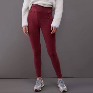 EUC ANTHRO Saturday Sunday Ruthie Leggings (wine color) size small petite